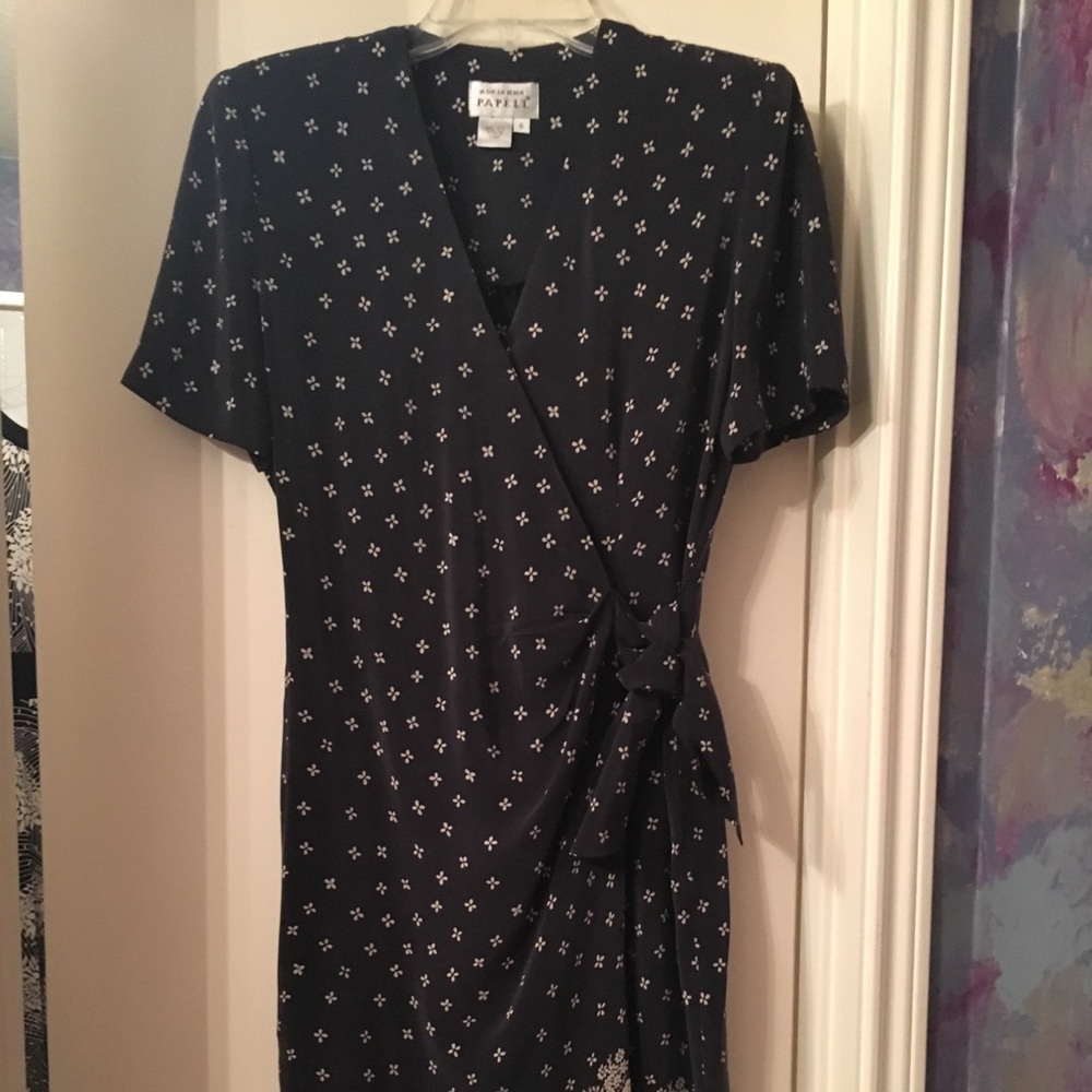 Black silk Adrianna Papell dress.